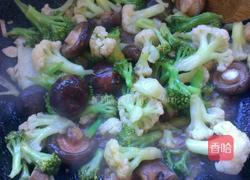 香菇炒花菜的做法图解5