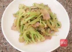 花菜炒五花肉的做法图解8