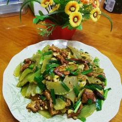 青笋鸡蛋炒肉片的做法[图]