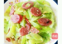 莴笋炒腊肠的做法图解6