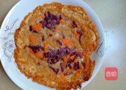 红萝卜紫薯糯米粉煎饼的做法图解10