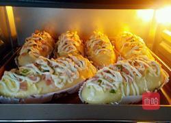 香葱培根芝士肉松面包的做法图解18
