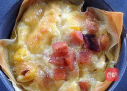 玉米火腿蛋奶塔的做法图解11