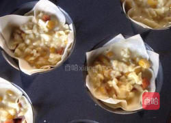 玉米火腿蛋奶塔的做法图解10