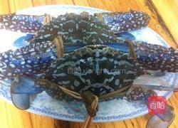 蒜蓉蒸花蟹的做法图解2