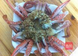 蒜蓉蒸花蟹的做法图解10