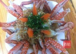 蒜蓉蒸花蟹的做法图解11