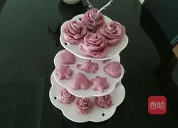 玫瑰花紫薯馒头的做法图解15