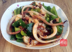 菜椒鱿鱼须的做法图解8