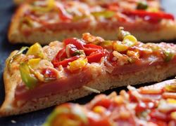 薄底脆皮火腿pizza