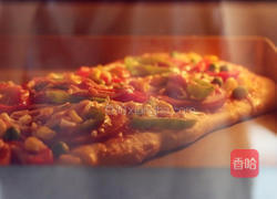 薄底脆皮火腿pizza的做法图解10
