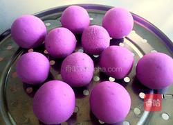 紫山药炸球的做法图解3