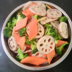 胡萝卜，青花菜，莲藕，姜，蒜的做法[图]