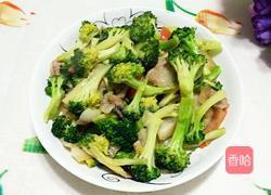 西蓝花炒肉的做法图解7