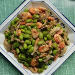 虾烧毛豆的做法[图]
