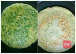 青菜鸡蛋煎饼的做法图解6