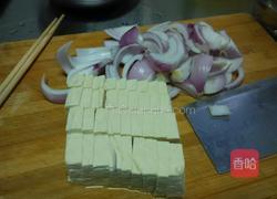 豆腐炒肉片的做法图解3