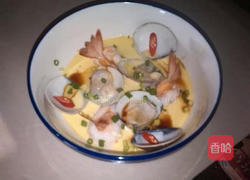 蛤蜊凤尾蒸蛋的做法图解4