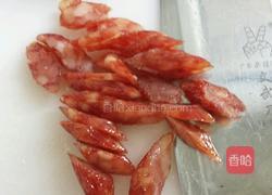 菜花炒腊肠的做法图解2