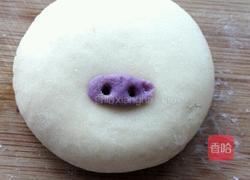 紫薯小猪豆沙包的做法图解12