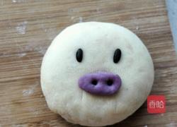 紫薯小猪豆沙包的做法图解13