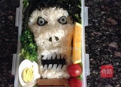 ＃万圣节＃鬼脸便当的做法图解5