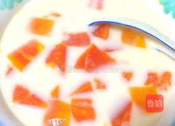 冰糖木瓜牛奶的做法图解5