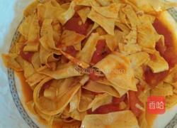 西红柿炒豆腐皮的做法图解6