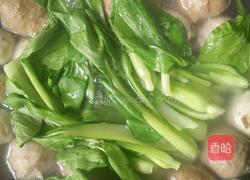 青菜肉丸汤的做法图解4