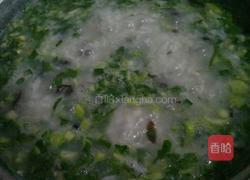 皮蛋瘦肉木耳菜粥的做法图解4