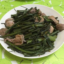 紫菜心炒肉片的做法[图]