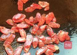 腊肠炒蒜苗的做法图解4