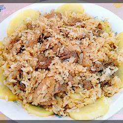 土豆糯米蒸里脊肉的做法[图]