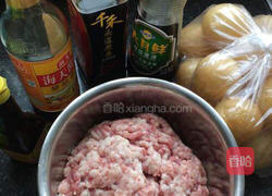 油面筋酿肉的做法图解1