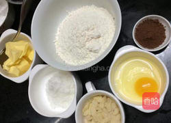 杏仁可可粉饼干的做法图解1