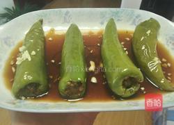 青椒灌肉的做法图解3