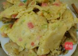 鸡蛋火腿饼的做法图解3