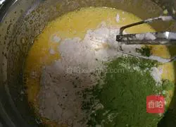 Illustration of how to make green juice cake 3