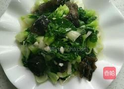 清炒木耳小白菜的做法图解3