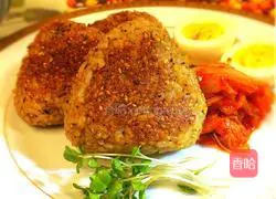 Illustration of how to make pan-fried rice balls 5