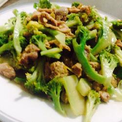 西兰花炒肉片的做法[图]