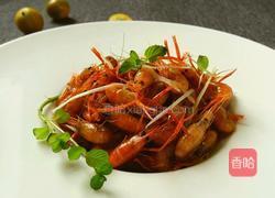 青桔薄荷酱油虾的做法图解8