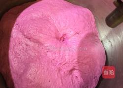 火龙果汁玫瑰花馒头的做法图解3