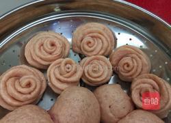 火龙果汁玫瑰花馒头的做法图解8