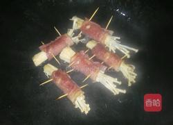 培根金针菇卷的做法图解3