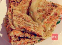 胡萝卜鸡蛋葱油饼的做法图解9