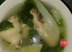 白菜嫩鸡汤的做法图解3
