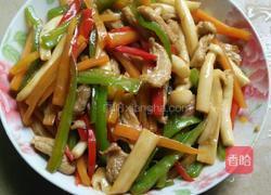 双丝白玉菇炒肉丝的做法图解8
