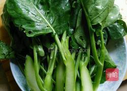 肉末浇芥兰的做法图解1