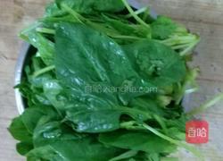 蒜容炒菠菜的做法图解1